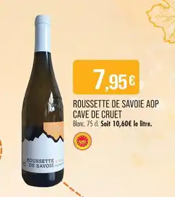 Match Cave de cruet roussette de savoie aop offre