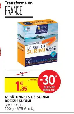Intermarché Breizh surimi 12 bâtonnets de surimi offre