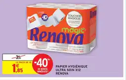 Intermarché Renova papier hygiénique ultra soin x12 offre