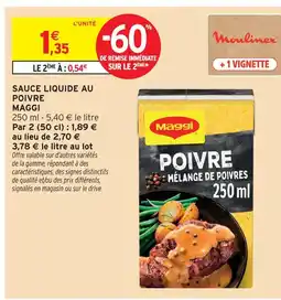 Intermarché Maggi sauce liquide au poivre offre