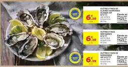 Intermarché Huîtres fines de claire marennes oléron igp n°3 offre