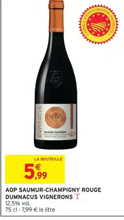 Intermarché Dumnacus vignerons aop saumur-champigny rouge offre