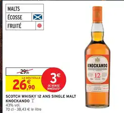 Intermarché Knockando scotch whisky 12 ans single malt offre