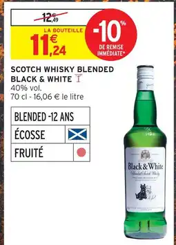 Intermarché Black & white scotch whisky blended offre