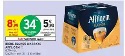 Intermarché Affligem bière blonde d'abbaye offre