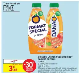 Intermarché Danao boisson lactée pêche/abricot format spécial offre