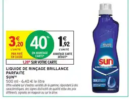 Intermarché Sun liquide de rinçage brillance parfaite offre