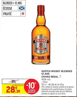 Intermarché Chivas regal scotch whisky blended 12 ans offre