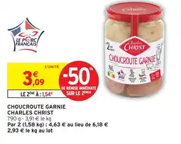 Intermarché Charles christ choucroute garnie offre