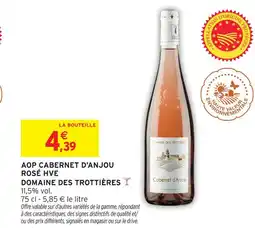 Intermarché Domaine des trottières aop cabernet d'anjou rosé hve offre