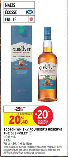 Intermarché The glenvilet scotch whisky founder's reserve sweet & smooth offre