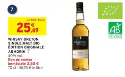 Intermarché Armorik whisky breton single malt bio édition originale offre