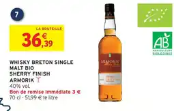 Intermarché Armorik whisky breton single malt bio sherry finish offre