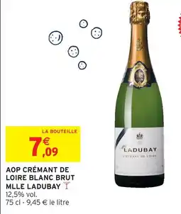 Intermarché Mlle ladubay aop crémant de loire blanc brut offre