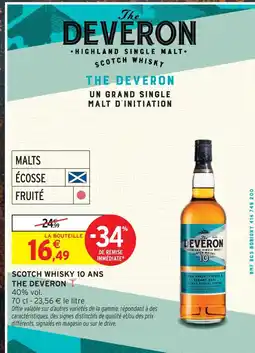 Intermarché The deveron scotch whisky 10 ans offre