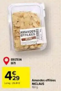 Carrefour NICLAUS Amandes effilées offre