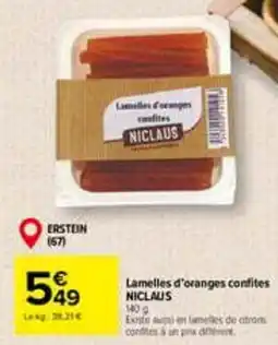 Carrefour NICLAUS Lamelles d'oranges confites offre
