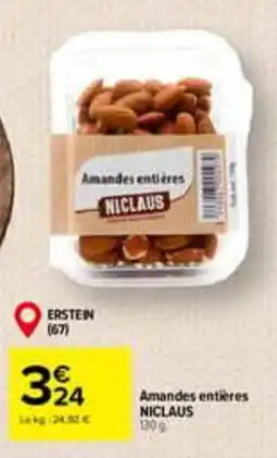 Carrefour NICLAUS Amandes entières offre