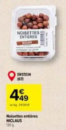Carrefour NICLAUS Noisettes entières offre