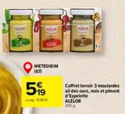 Carrefour ALELOR Coffret terroir 3 moutardes offre