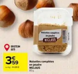 Carrefour NICLAUS Noisettes complètes en poudre offre