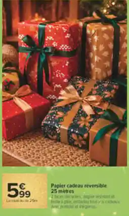 Carrefour Market Papier cadeau réversible offre