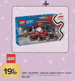 Carrefour Market LEGO City Stand de ravitaillement F1 Ferrari offre