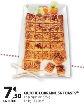 QUICHE LORRAINE 36 TOASTS