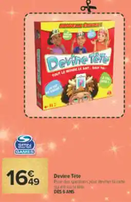 Carrefour Market SUPER GAMES Devine Tête offre