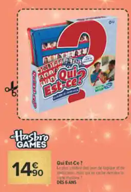 Carrefour Market Hasbro Games Qui Est-ce? offre