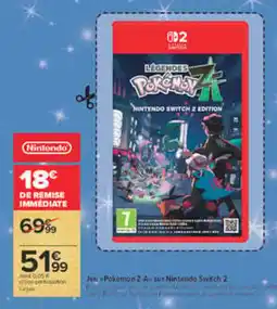 Carrefour Market Nintendo Pokémon Z-A offre