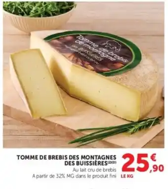 Tomme de brebis des montagnes des buissières