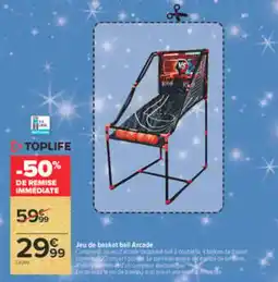 Carrefour Market TOPLIFE Jeu de basket ball Arcade offre