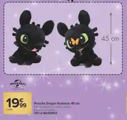 Carrefour Market Universal Peluche Dragon Krokmou offre