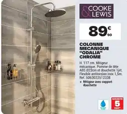 Brico Dépôt COOKE & LEWIS COLONNE MECANIQUE "ODALIA" CHROME offre