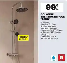 Brico Dépôt COLONNE THERMOSTATIQUE LIDIA offre