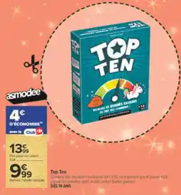 Carrefour Market Asmodee Top Ten offre