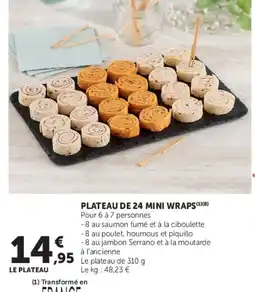 Hyper U PLATEAU DE 24 MINI WRAPS offre