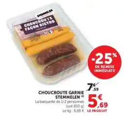 Hyper U STEMMELEN CHOUCRUTE GARNIE offre