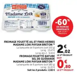 Hyper U Madame Loik Paysan Breton offre