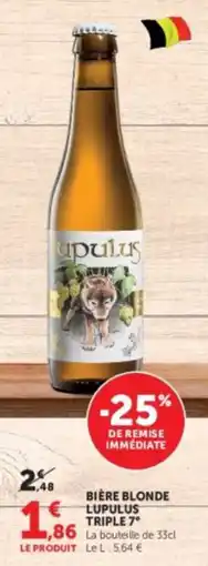 Hyper U Lupulus Bière blonde offre
