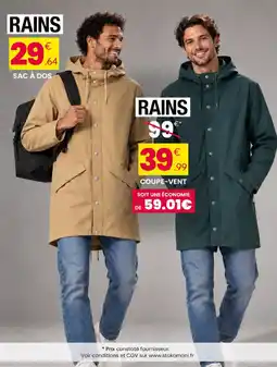 Stokomani RAINS COUPE-VENT offre