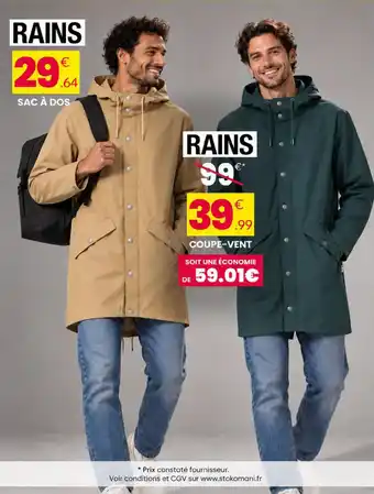 RAINS COUPE-VENT