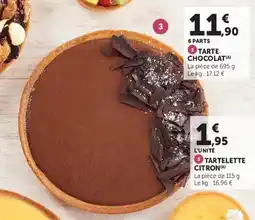 Hyper U TARTE CHOCOLAT offre