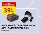 Rural Master Chargeur ebc05 40 v + batterie eb20 2 ah offre