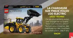Fnac Lego technic la chargeuse sur pneus volvo l120 electric offre