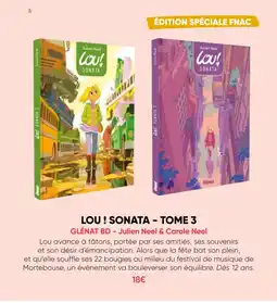 Fnac Glénat bd lou ! sonata - tome 3 offre