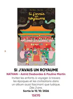 Fnac Nathan si j'avais un royaume offre