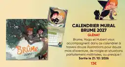 Fnac Glénat calendrier mural brume 2027 offre