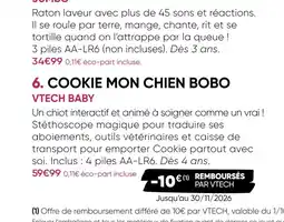 Fnac Vtech baby cookie mon chien bobo offre